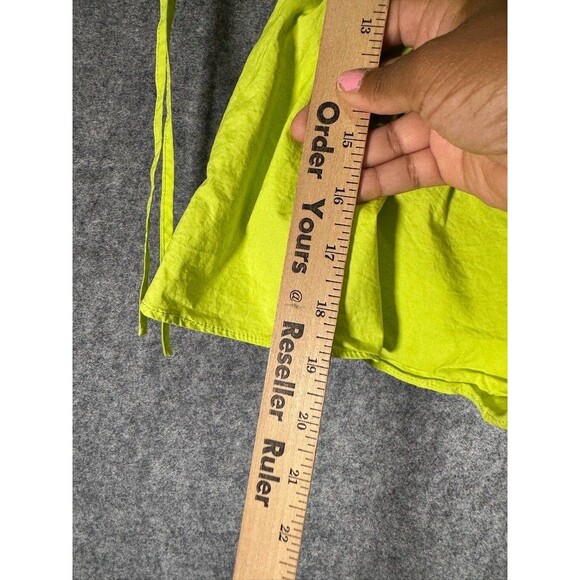 English Factory Top Women Medium green Short Sleeve Balloon Sleeve Peasant Boho‎ - Picture 5 of 7